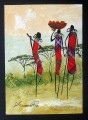 Shiundu Maasai Damen gehen nach Hause afrikanisch